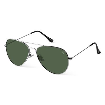 Shockpilot Green X Silver Aviator Polarized Sunglasses Shop Polarized Aviator Sunglasses Online