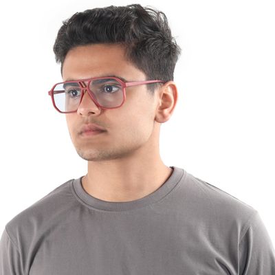 Buy Auburn Shine Hexagonal Blue Screen Glasses