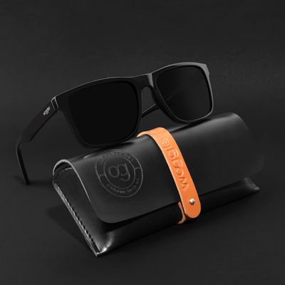 Shop Auralite Black Polarized Square Sunglasses