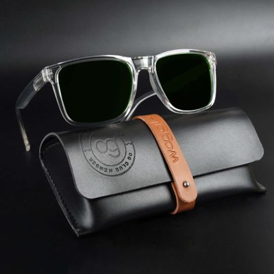 Shop Auralite Green Polarized Square Sunglasses