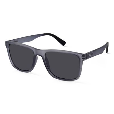 Shop Auralite Matte Grey Polarized Square Sunglasses