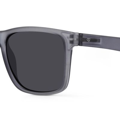 Buy Auralite Matte Grey Polarized Square Sunglasses