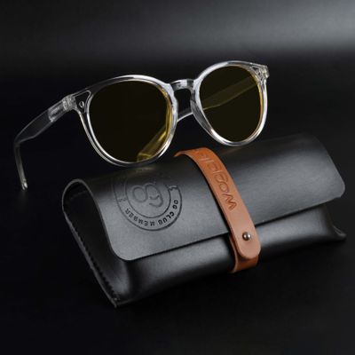 Shop Radon Yellow Polarized Round Sunglasses