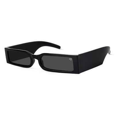 Aurex Glossy Black Rectangle Sunglasses Shop Aurex Glossy Black Rectangle Sunglasses