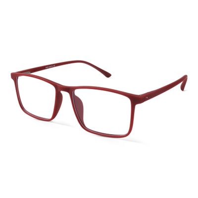 Shop Burgundy Beam Rectangle Blue Screen Glasses