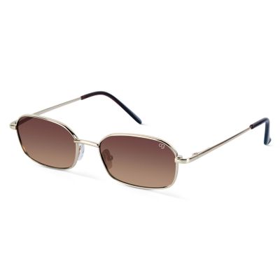 Shop Canopus Gradient Brown Hexagonal Sunglasses