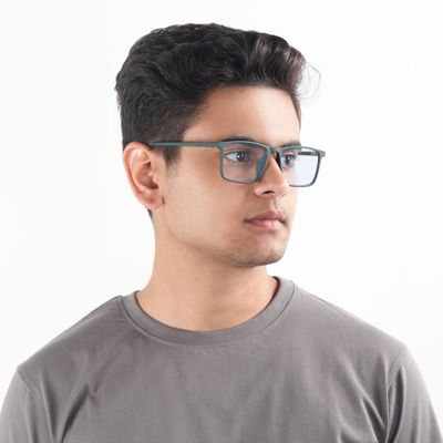 Buy Celadon Mist Rectangle Blue Screen Glasses
