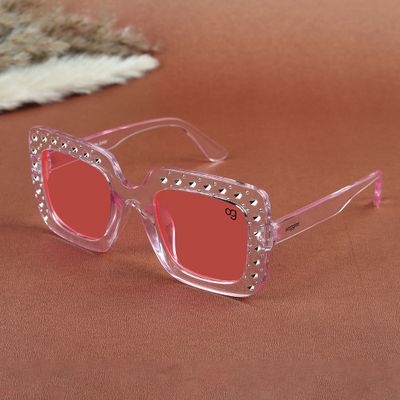 Shop Diana Pink Kids Square Sunglasses