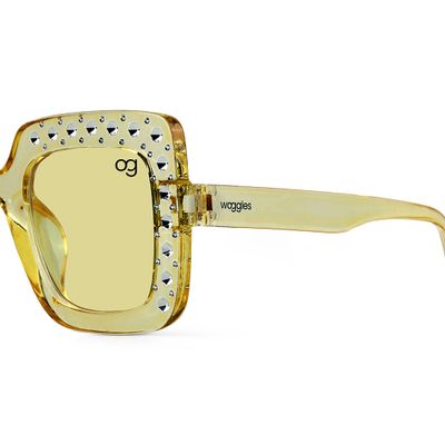 Buy Diana Yellow Kids Square Sunglasses