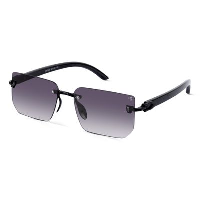 Shop Fred Purple Rimless Rectangle Sunglasses