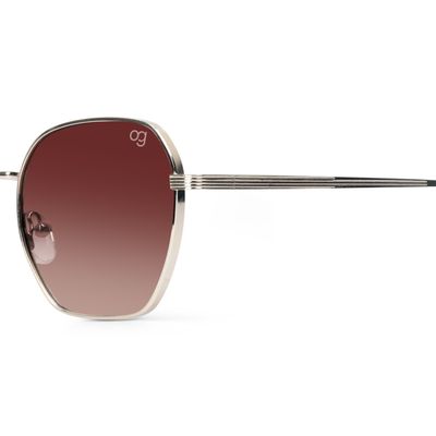 Glitzigon Brown Hexagonal Sunglasses Buy Glitzigon Brown Hexagonal Sunglasses