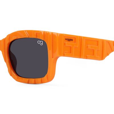Buy Hecate Orange Kids Rectangle Sunglasses