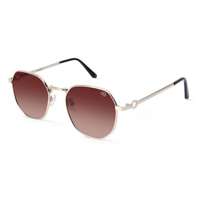 Hexanova Brown Hexagonal Sunglasses Shop Hexanova Brown Hexagonal Sunglasses