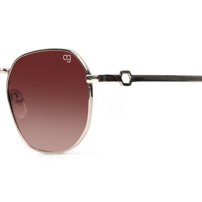 Hexanova Brown Hexagonal Sunglasses Buy Hexanova Brown Hexagonal Sunglasses