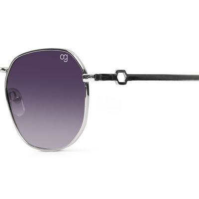 Hexanova Silver Hexagonal Sunglasses Buy Hexanova Silver Hexagonal Sunglasses