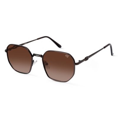 Hexed Brown Hexagonal Sunglasses Shop Hexed Brown Hexagonal Sunglasses