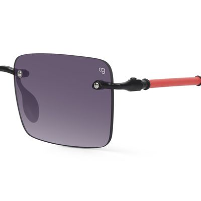 Buy Kylro Rectangle Rimless Grey Sunglasses Online