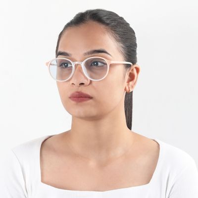 Lucid Cubism Round Blue Screen Glasses Shop Lucid Cubism Round Blue Screen Glasses