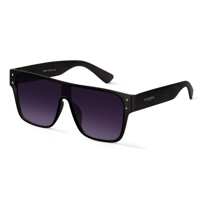 Luminary Black Oversize Sunglasses