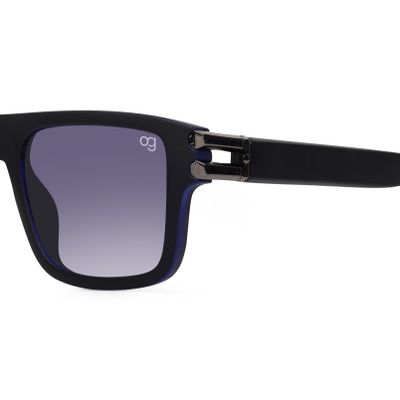 Buy Luxio Blue Rectangle Sunglasses Online