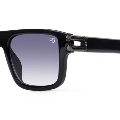 Luxio Glossy Black Rectangle Sunglasses Buy Luxio Glossy Black Rectangle Sunglasses Online