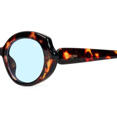 Buy Minimalist Blue Oval Sunglasses
