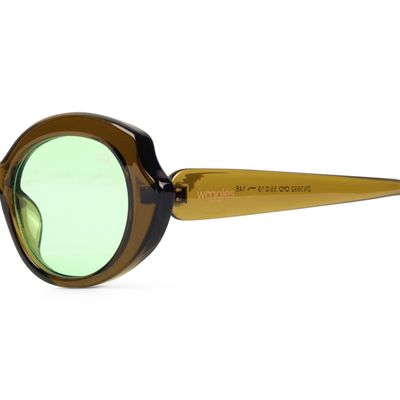 Buy Minimalist Green Oval Sunglasses