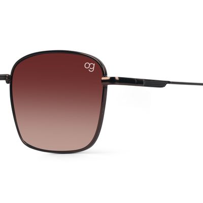 Buy Molten Copper Rectangle Sunglasses