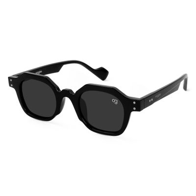 Shop Monkshood black Hexagonal Sunglasses