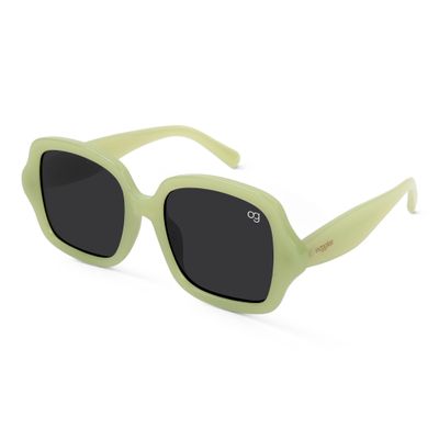 Monochromatic Green Square Sunglasses Shop Monochromatic Green Square Sunglasses
