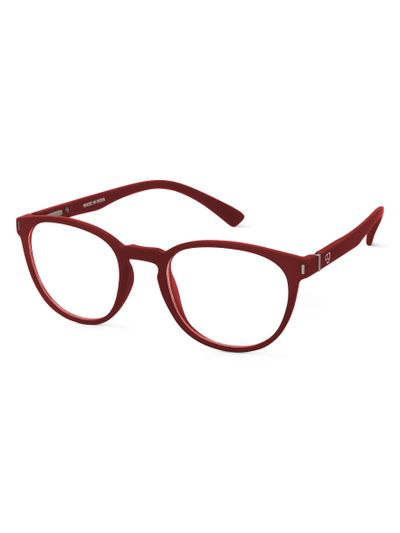 Shop Noctra Burgundy Round Blue Screen Sunglasses