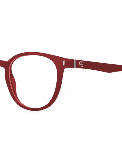 Buy Noctra Burgundy Round Blue Screen Sunglasses Online