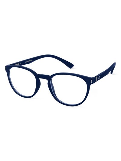 Shop Noctra Dark Blue Round Blue Screen Sunglasses