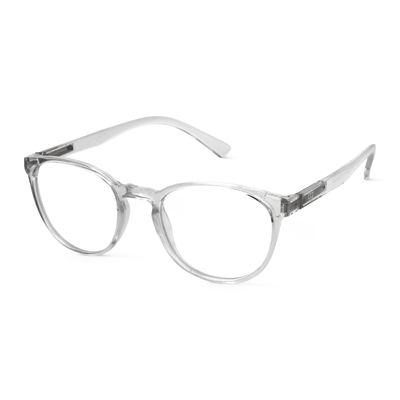 Shop Noctra Transparent Round Blue Screen Sunglasses