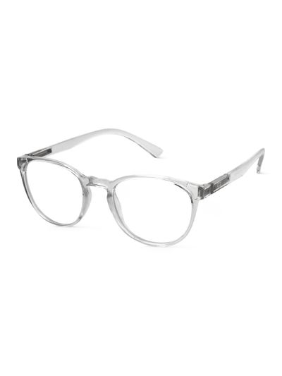 Shop Noctra Transparent Round Blue Screen Sunglasses