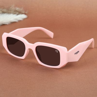 Shop Nocturnal Light Pink Kids Rectangle Sunglasses