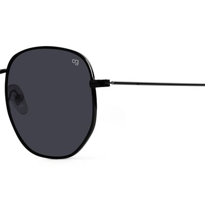 NukeShade Black Hexagonal Polarized Sunglasses Buy Polarized Hexagonal Sunglasses Online