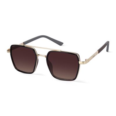 Shop Ockhi Torque Brown Square Sunglasses