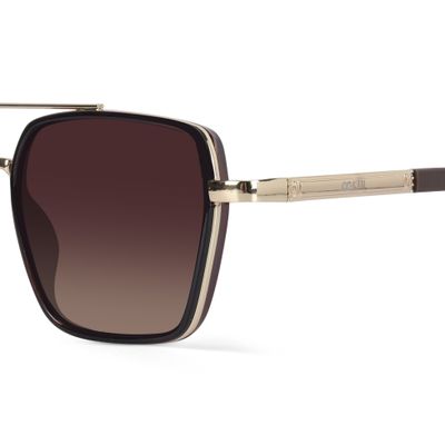 Buy Ockhi Torque Brown Square Sunglasses