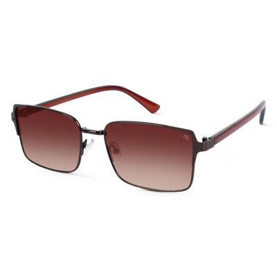 Plated Brown Rectangle Sunglasses Shop Plated Brown Rectangle Sunglasses