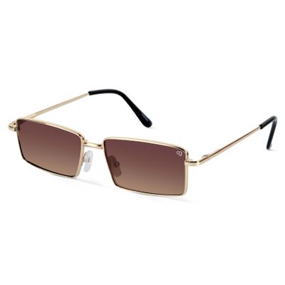 Procyon Gradient Brown Rectangle Sunglasses Shop Procyon Gradient Brown Rectangle Sunglasses