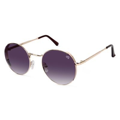 Rayzo Round Rimless Purple & Golden Sunglasses Shop Rayzo Round Rimless Purple & Golden Sunglasses