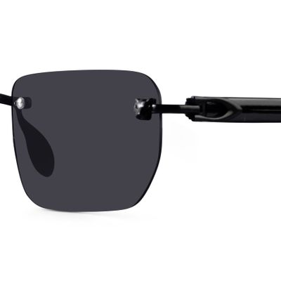 Raze Black Rimless Rectangle Sunglasses Buy Raze Black Rimless Rectangle Sunglasses