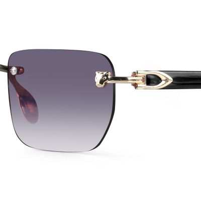 Raze Golden Rimless Rectangle Sunglasses Buy Raze Golden Rimless Rectangle Sunglasses