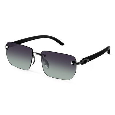 Raze Green Rimless Rectangle Sunglasses Shop Raze Green Rimless Rectangle Sunglasses