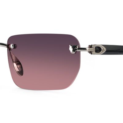 Buy Raze Pink Rimless Rectangle Sunglasses