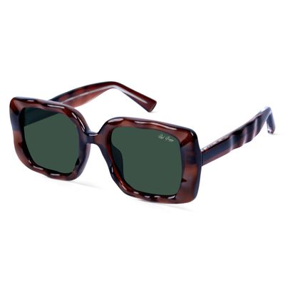 Red Pappy Brillara Green Square Sunglasses Shop Red Pappy Brillara Green Square Sunglasses