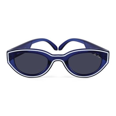 Buy Red Pappy Chronon Blue Rectangle Sunglasses