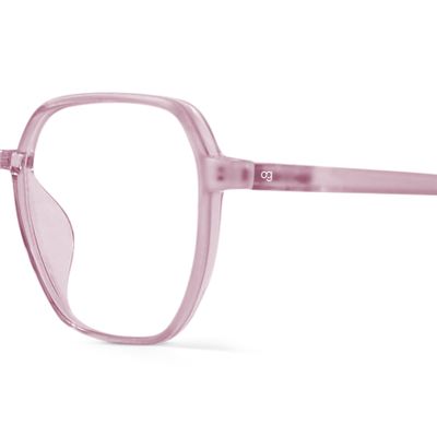 Buy Roseate Quartz Hexagonal Blue Screen Glasses