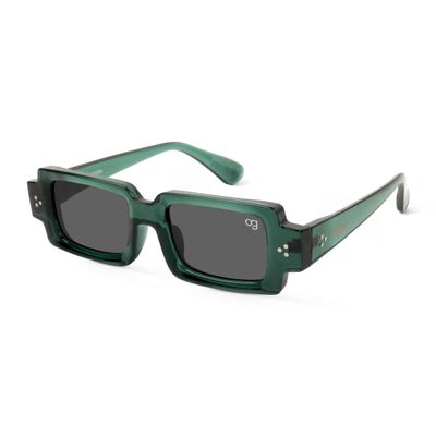Shop Rustic Green Rectangle Sunglasses